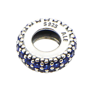 Pandora Inspiration Within Sterling Silver Spacer With Blue Crystal