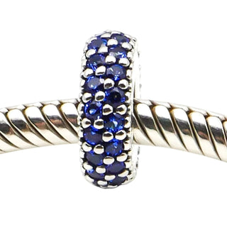 Pandora Inspiration Within Sterling Silver Spacer With Blue Crystal