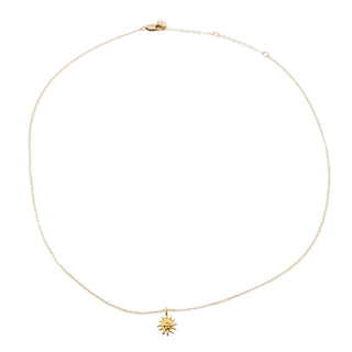 14K Gold Filled Sun Necklace 18 Inches Adjustable Length