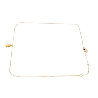 14K Gold Filled Sun Necklace 18 Inches Adjustable Length