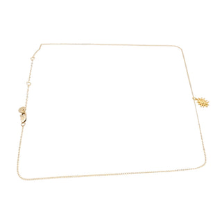 14K Gold Filled Sun Necklace 18 Inches Adjustable Length