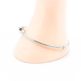 Pandora Moments Sterling Silver Snake Chain Charm Bracelet With Pandora Clasp - 6.7 Inches