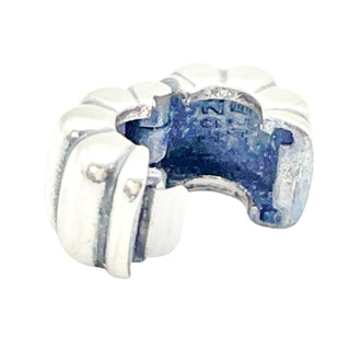 Pandora Ribbed Sterling Silver Clip Charm
