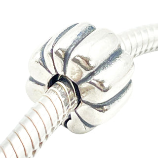 Pandora Ribbed Sterling Silver Clip Charm