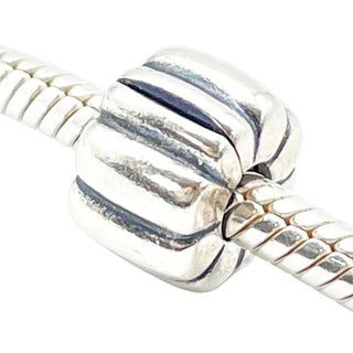 Pandora Ribbed Sterling Silver Clip Charm