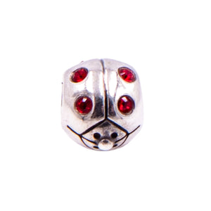 Chamilia Ladybug Sterling Silver Red Swarovski Crystal Charm Bead
