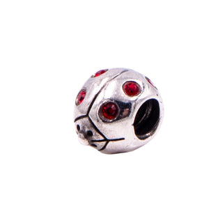 Chamilia Ladybug Sterling Silver Red Swarovski Crystal Charm Bead