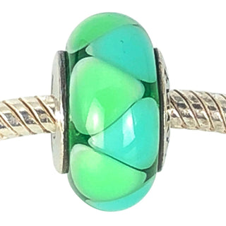 Pandora Captivating Green Murano Glass Charm Sterling Silver Retired