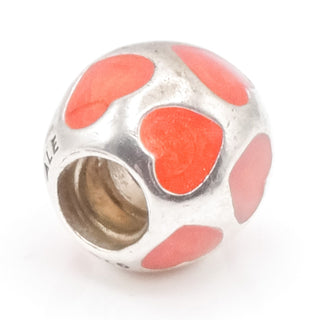 Pandora Love You Red Enamel Sterling Silver Charm - 790543EN17 Retired