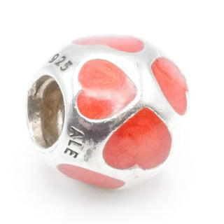 Pandora Love You Red Enamel Sterling Silver Charm - 790543EN17 Retired