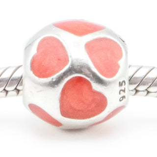 Pandora Love You Red Enamel Sterling Silver Charm - 790543EN17 Retired