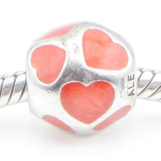 Pandora Love You Red Enamel Sterling Silver Charm - 790543EN17 Retired