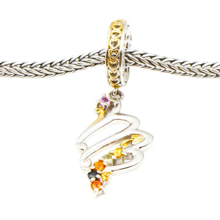 Gems En Vogue Virgo Zodiac Topaz Charm Pendant in 24K Gold-Plated Sterling Silver