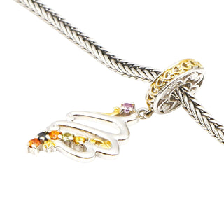 Gems En Vogue Virgo Zodiac Topaz Charm Pendant in 24K Gold-Plated Sterling Silver