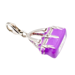Thomas Sabo Purple Handbag Sterling Silver Charm Pendant With Purple Enamel