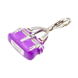 Thomas Sabo Purple Handbag Sterling Silver Charm Pendant With Purple Enamel