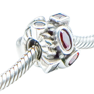 Chamilia Marquis Sterling Silver Charm Brown Swarovski Crystal Bead Elegant Accent