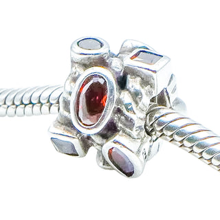 Chamilia Marquis Sterling Silver Charm Brown Swarovski Crystal Bead Elegant Accent