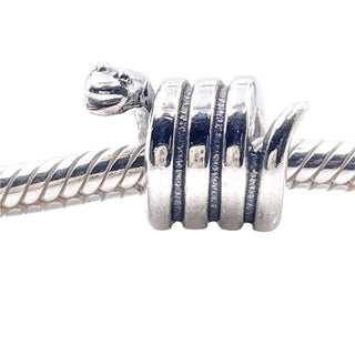 Pandora Retired Coiled Snake Sterling Silver Chinese Zodiac Charm