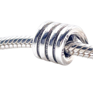 Pandora Retired Coiled Snake Sterling Silver Chinese Zodiac Charm