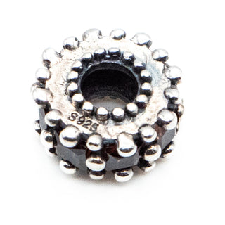 Hessonite Garnet Sterling Silver Charm