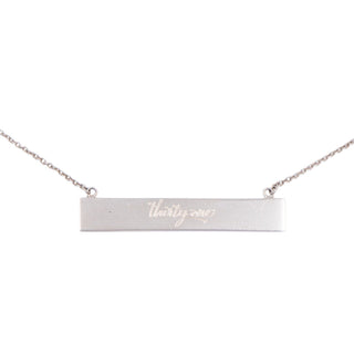 Tiffany & Co Paloma Picasso Loving Heart Sterling Silver Bar Necklace 18 Inch