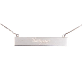 Tiffany & Co Paloma Picasso Loving Heart Sterling Silver Bar Necklace 18 Inch