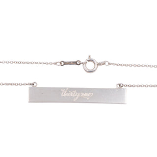 Tiffany & Co Paloma Picasso Loving Heart Sterling Silver Bar Necklace 18 Inch