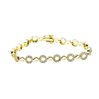 Infinity 7-Inch Tennis Bracelet in Gold Over Sterling Silver With CZ