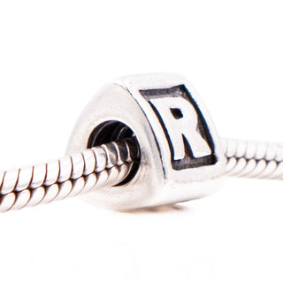 Pandora Retired Letter R Sterling Silver Alphabet Initial Charm Bead