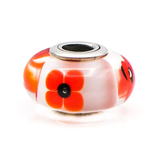 Pandora Rare Wild Flower Tribute Murano Glass Sterling Silver Charm