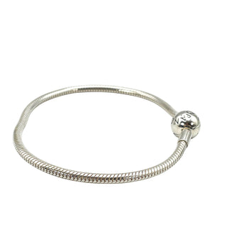 Pandora Smooth Sterling Silver Snake Chain Pandora Clasp Bracelet - 7.1 Inches