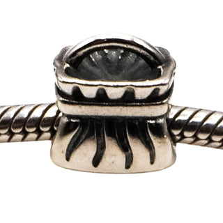 Pandora Sterling Silver Purse Charm with 14K Gold Bow 790474 Retired