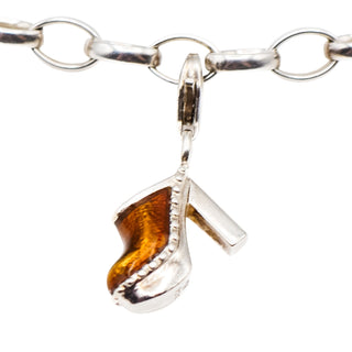 Thomas Sabo Sterling Silver Heeled Clog Shoe Charm With Amber Enamel Accent
