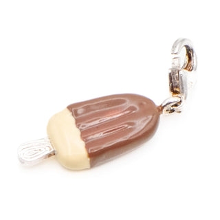 Thomas Sabo Ice Cream Sterling Silver Charm Pendant With Brown & Cream Enamel
