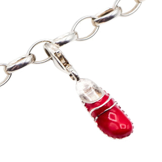 Thomas Sabo Charm Club Red Clog Shoe Sterling Silver Charm Pendant