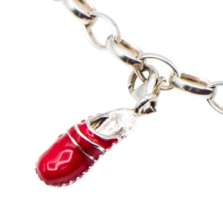 Thomas Sabo Charm Club Red Clog Shoe Sterling Silver Charm Pendant