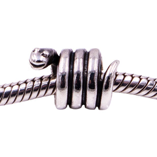 Pandora Retired Coiled Snake Sterling Silver Chinese Zodiac Charm