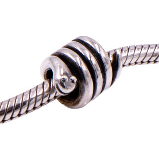 Pandora Retired Coiled Snake Sterling Silver Chinese Zodiac Charm