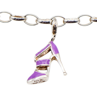 Thomas Sabo Purple Enamel Shoe Sterling Silver Charm Pendant