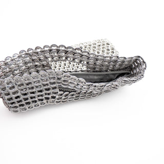 Handmade Silver Pop-Top Clutch Bag By Escama Studio