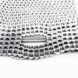 Handmade Silver Pop-Top Clutch Bag By Escama Studio