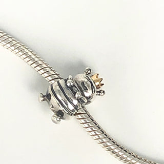 PANDORA Queen Bee Charm 925 ALE Sterling Silver Bead With 14K Gold Crown 790227 - Retired