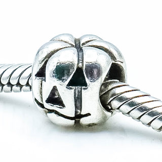 PANDORA Jack O Lantern Pumpkin Sterling Silver CHARM Bead