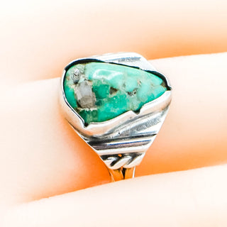 Turquoise Silver Ring Size 7