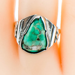 Turquoise Silver Ring Size 7