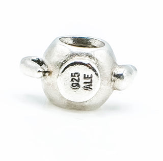 PANDORA Teapot 925 ALE Sterling Silver Charm With 14K Gold Bead