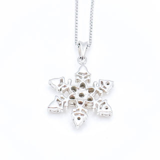 KATARINA Sterling Silver Diamond Snowflake Pendant