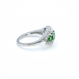 Sterling Silver Chrome Diopside Ring Size 7