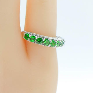 Sterling Silver Chrome Diopside Ring Size 5